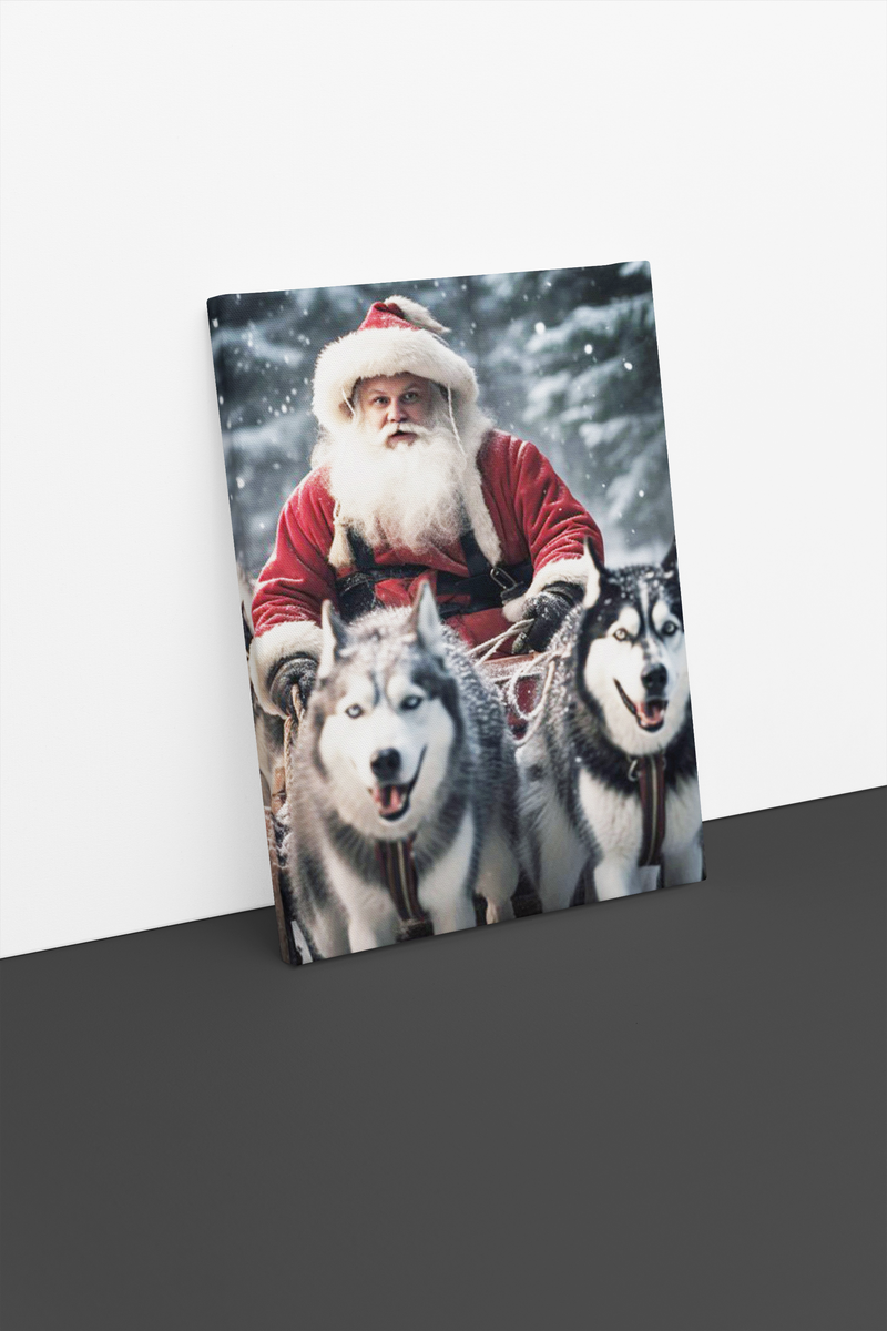 Yukon Santa Canvas Print