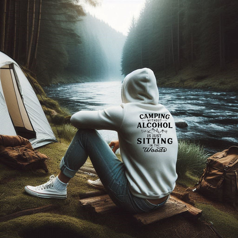 Camping Without Alcohol Zip Up Hoodie